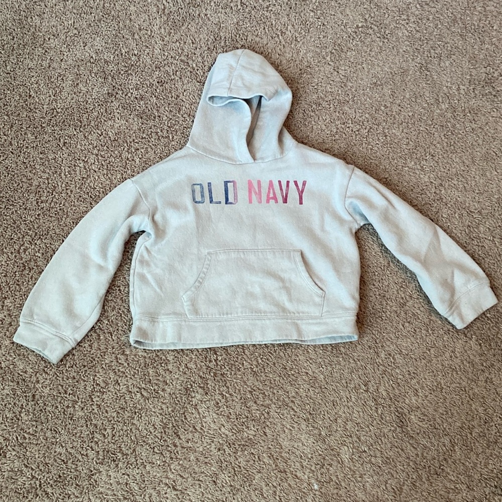 Old navy light gray hoodie hooded sweatshirt kangaroo pocket size medium 8